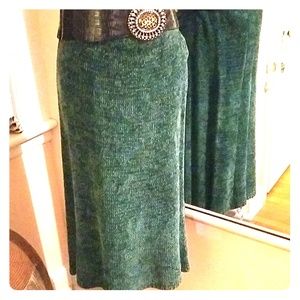Skirtdress chenille emerald green